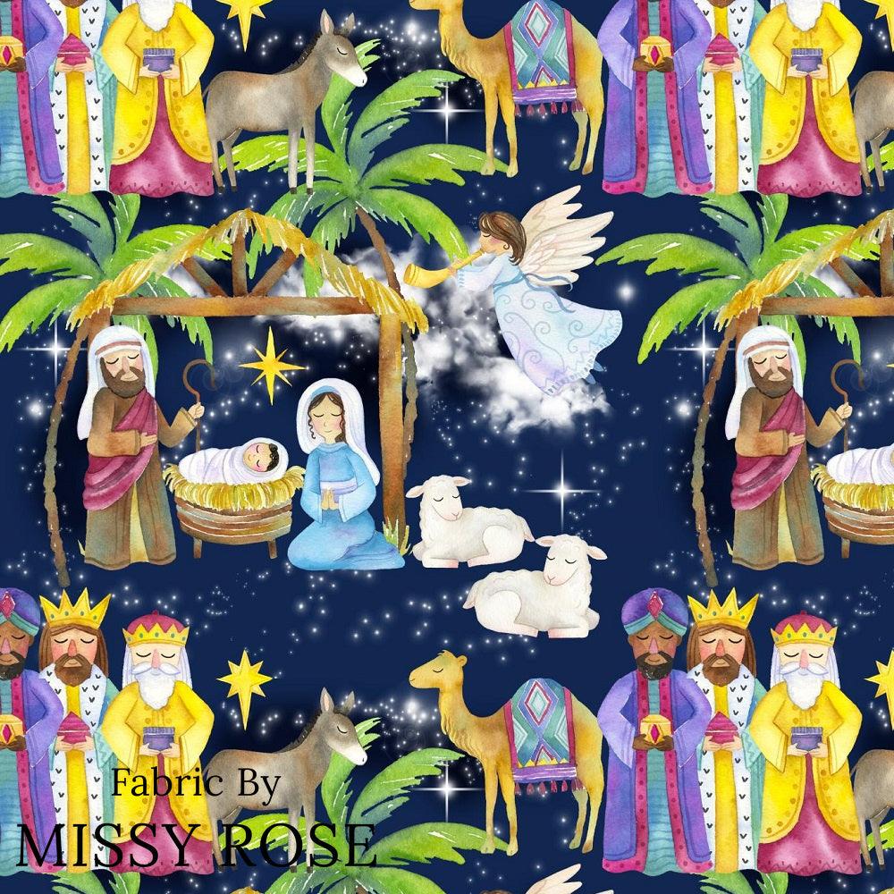 Christmas Design 181 Jesus Fabric – Australian custom printed fabric pre-order | Fabric by Missy Rose