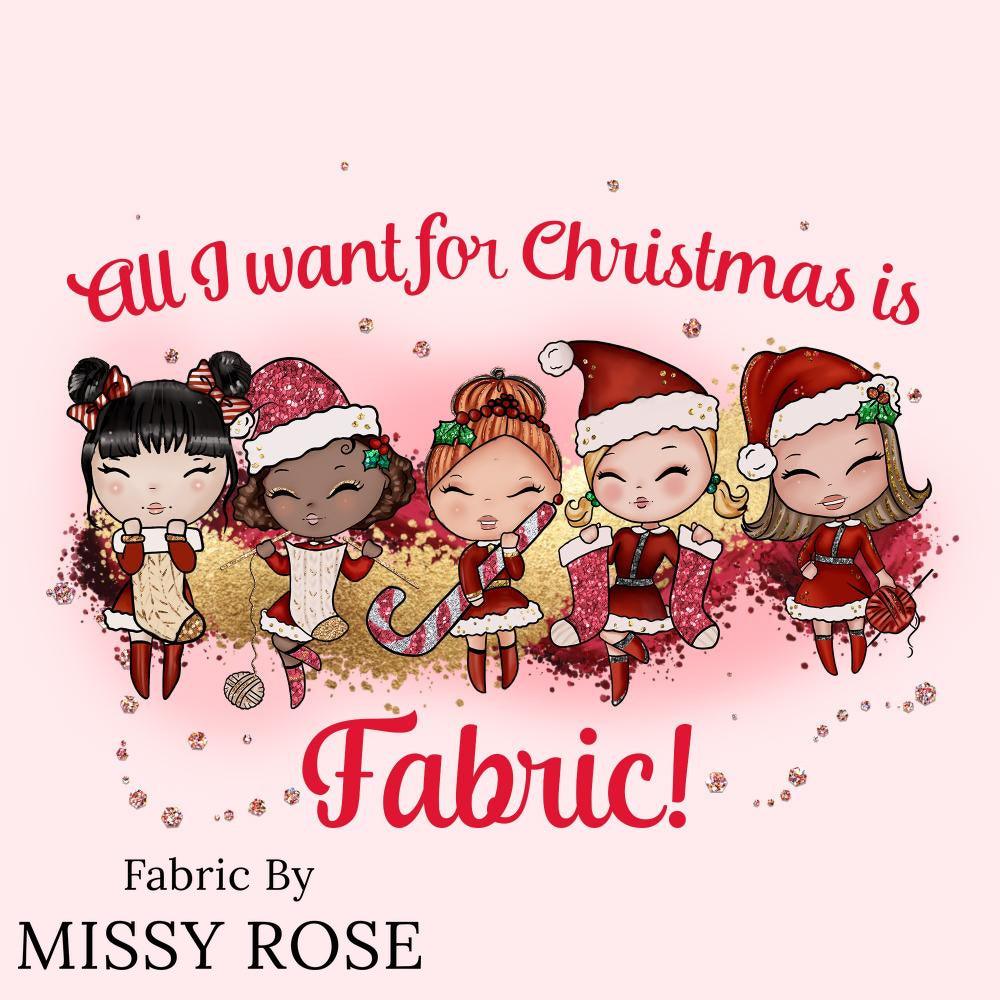 Christmas Design 184 Panel fabric – custom printed pre-order fabric Australia | Fabric by Missy Rose