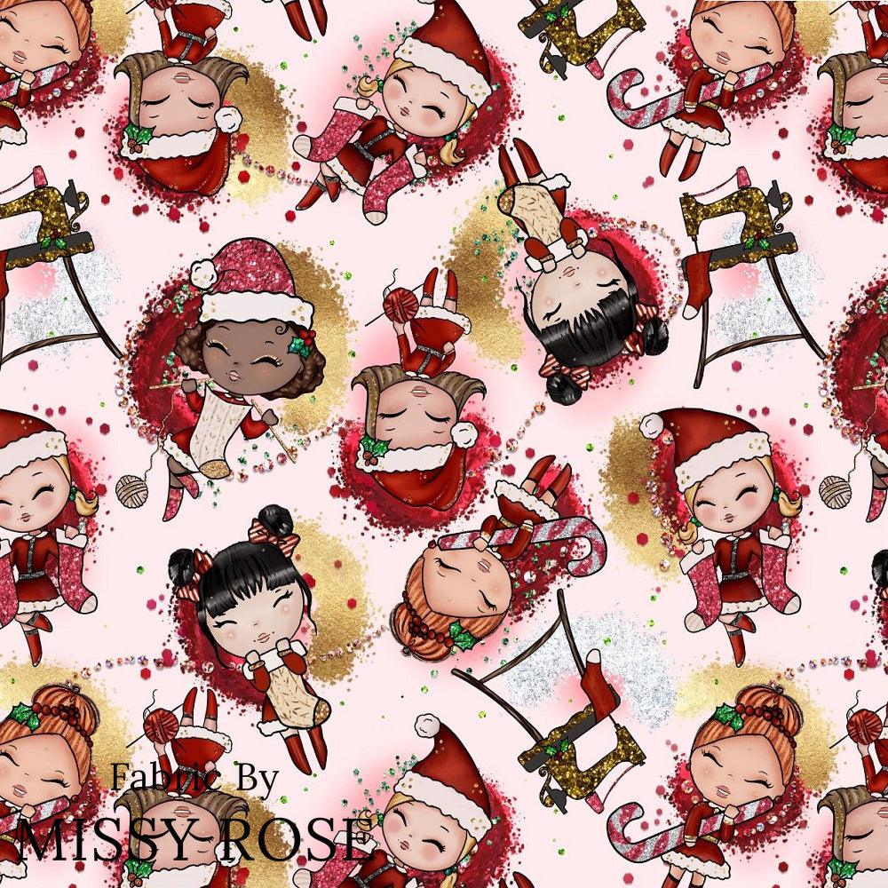 Christmas Design 184 Sewing Fabric – custom printed pre-order fabric Australia | Fabric by Missy Rose