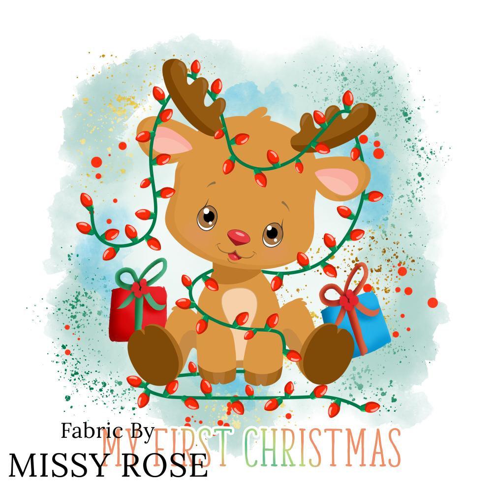 Christmas Design 189 Panel fabric – custom printed pre-order fabric Australia | Fabric by Missy Rose