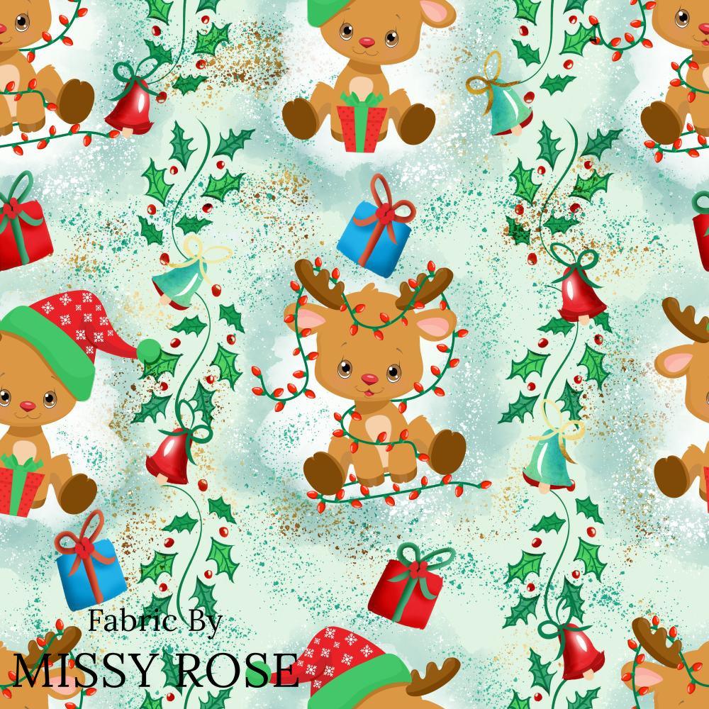 Christmas Design 189 Reindeer Fabric – made-to-order custom fabric by the metre | Fabric by Missy Rose