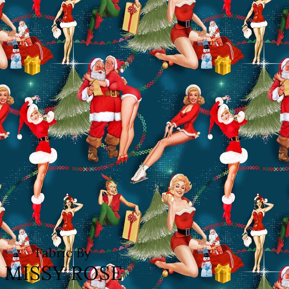 Christmas Design 190 Pinup Fabric – Australian custom printed fabric pre-order | Fabric by Missy Rose