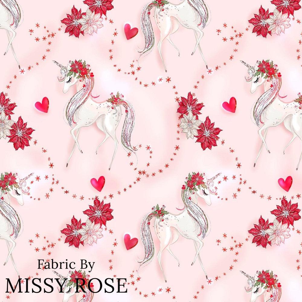 Christmas Design 191 Unicorn Fabric – Australian custom printed fabric pre-order | Fabric by Missy Rose
