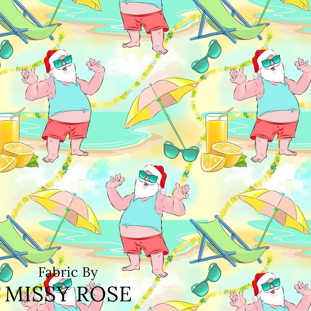 Christmas Design 192 Beach Fabric – premium custom printed fabric for sewing | Fabric by Missy Rose