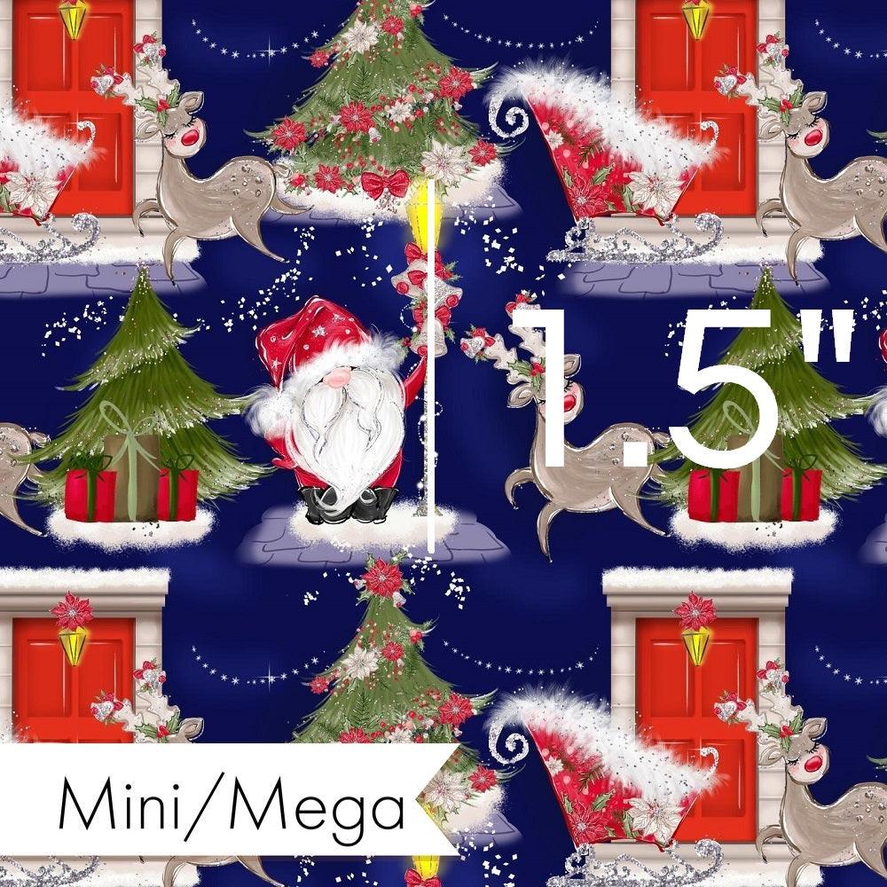 Christmas Design 194 Navy Santa Fabric – Australian custom printed fabric pre-order | Fabric by Missy Rose