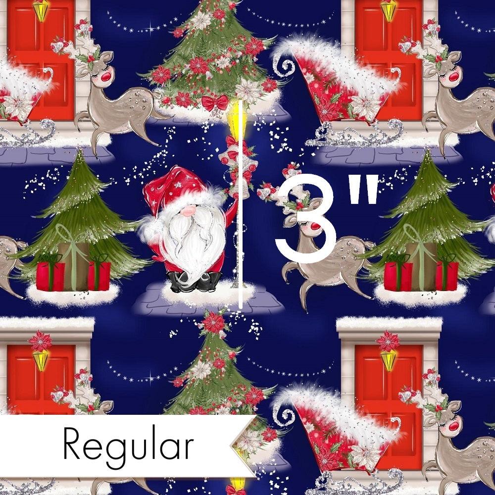 Christmas Design 194 Navy Santa Fabric – made-to-order custom fabric by the metre | Fabric by Missy Rose