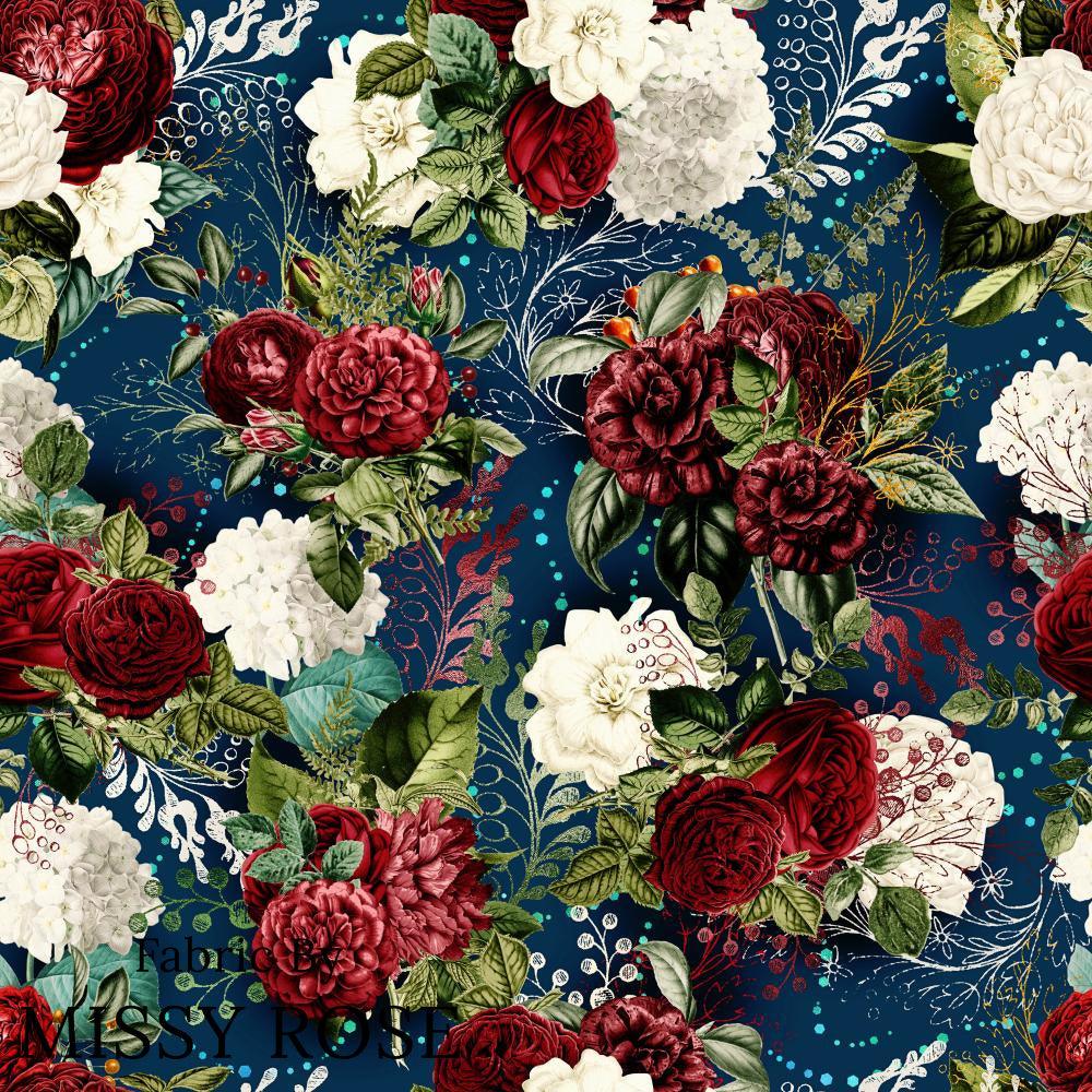 Christmas Design 196 Flowers Fabric – Australian custom printed fabric pre-order | Fabric by Missy Rose