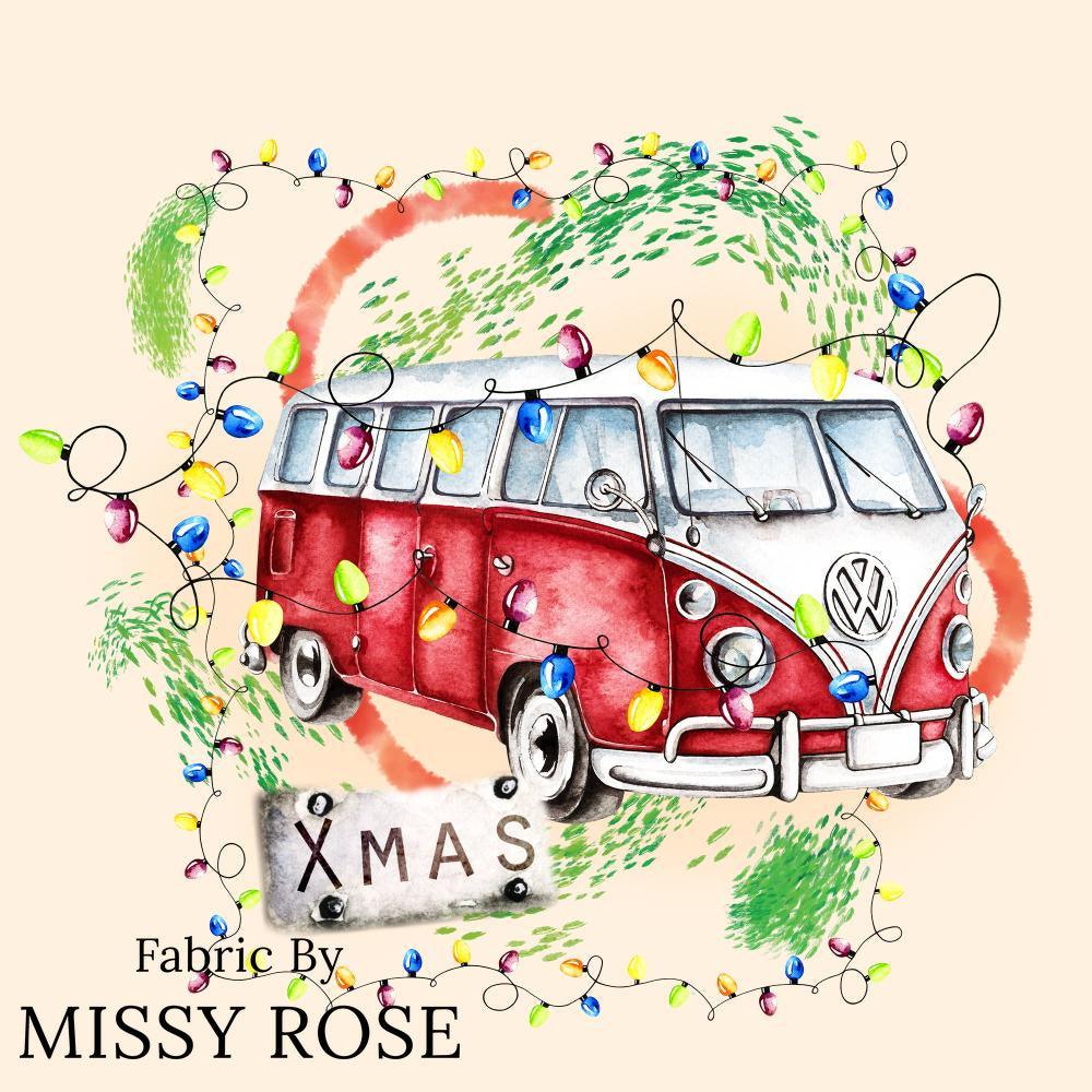 Christmas Design 198 Panel fabric – custom printed pre-order fabric Australia | Fabric by Missy Rose