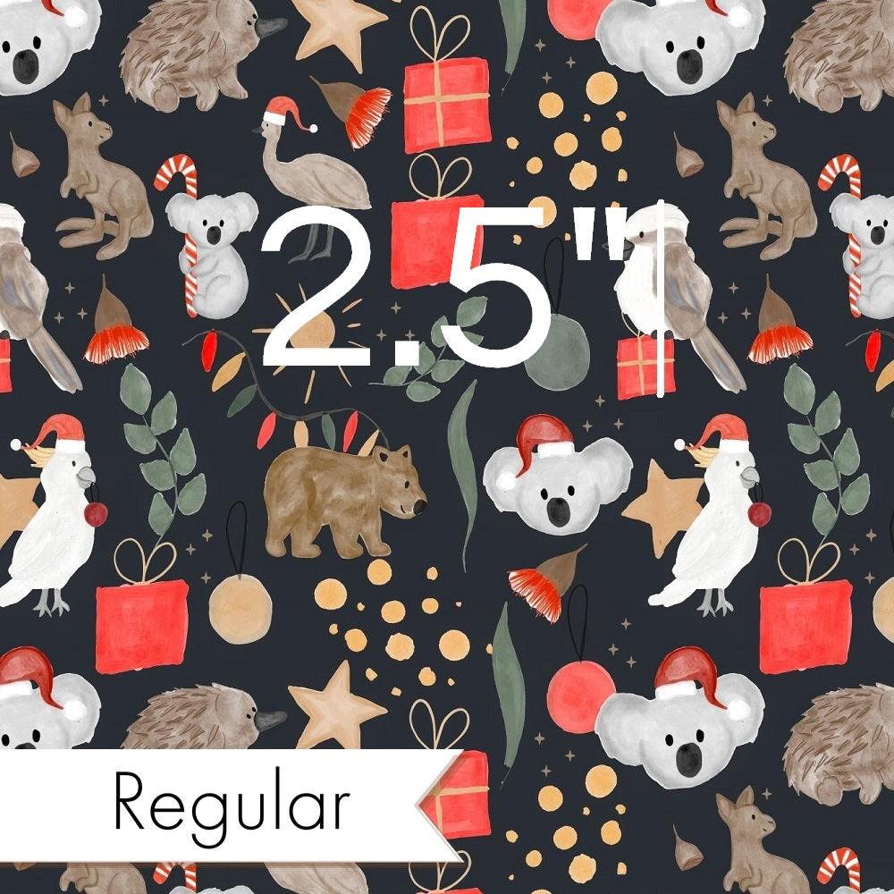 Christmas Design 1 Black Australian Animals Fabric – pre-order designer fabric Australia | Fabric by Missy Rose