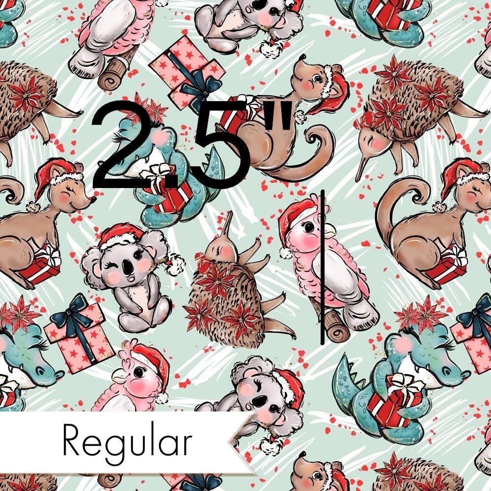 Christmas Design 2 Green Australian Animals Fabric – pre-order designer fabric Australia | Fabric by Missy Rose