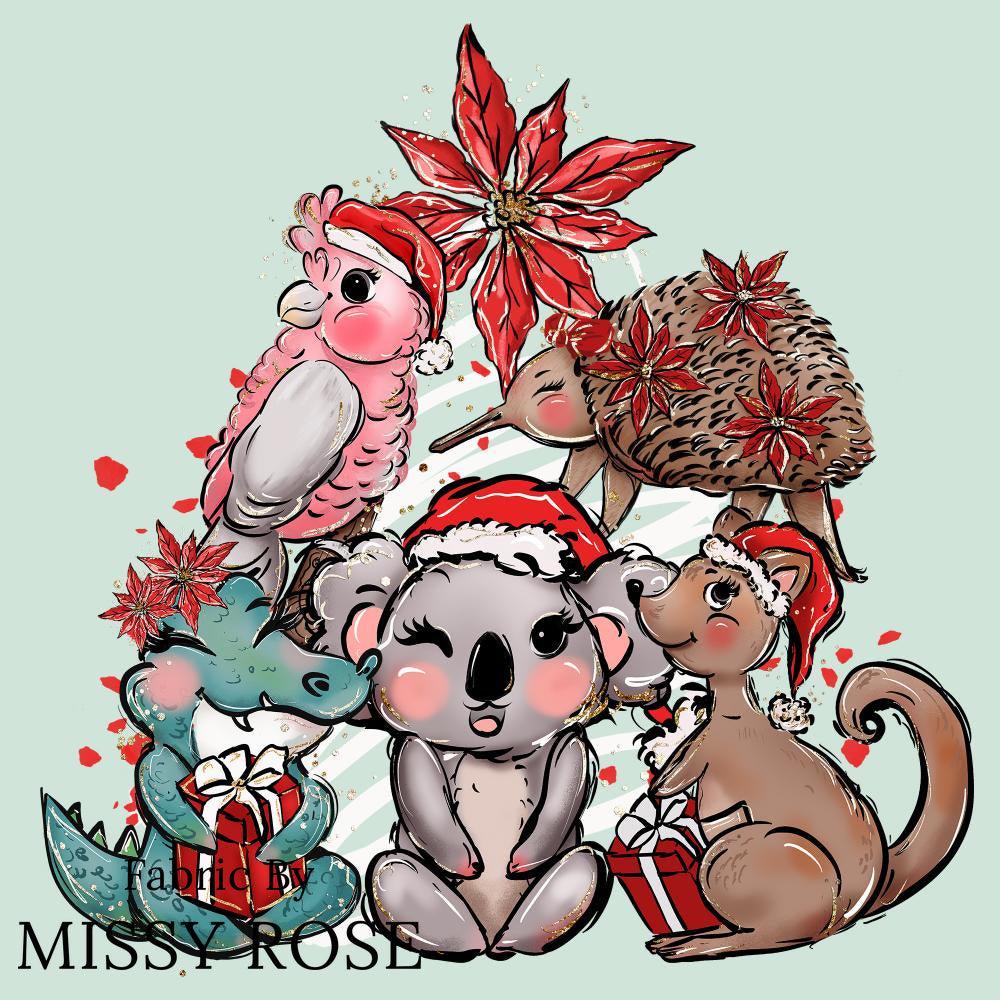 Christmas Design 2 Panel Fabric – pre-order designer fabric Australia | Fabric by Missy Rose