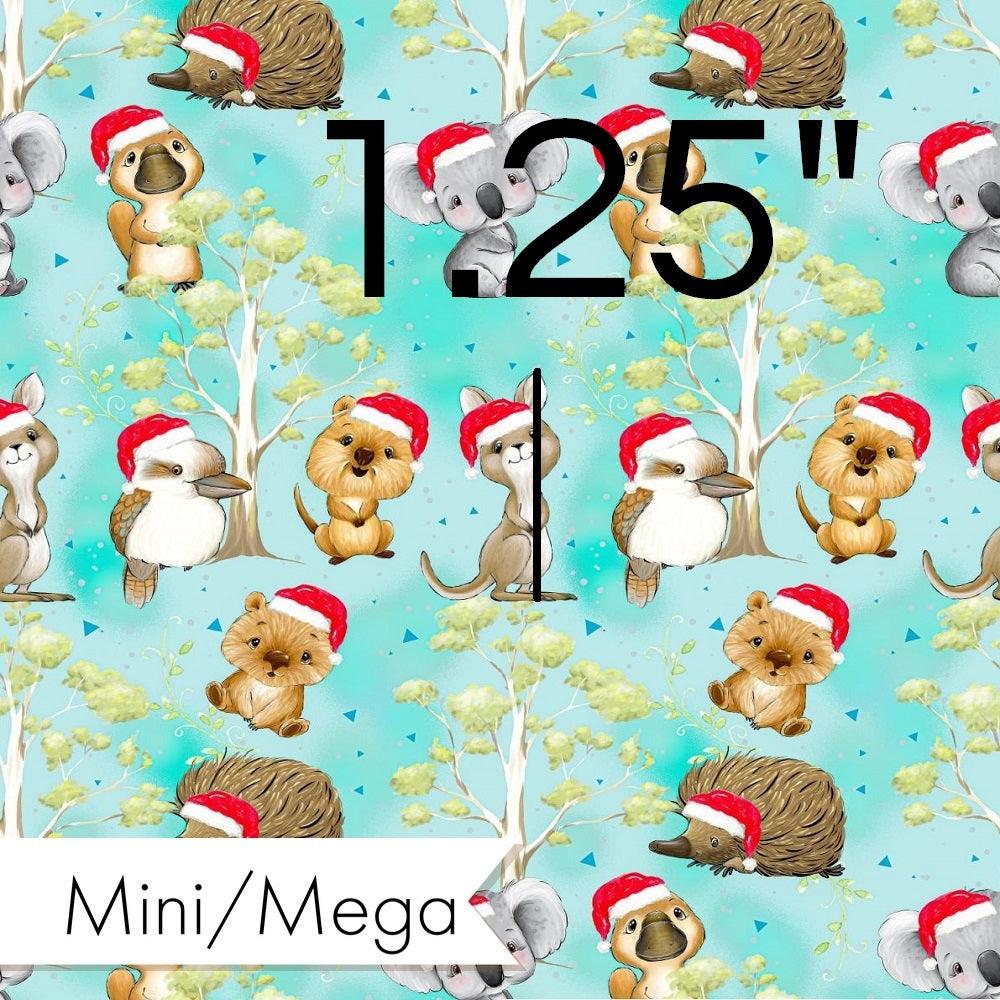 Christmas Design 20 Blue Australian Animals Fabric – premium custom printed fabric for sewing | Fabric by Missy Rose