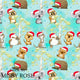 Christmas - Design 20 - Blue Australian Animals Fabric