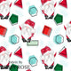 Christmas - Design 201 - Geometric Santa Fabric