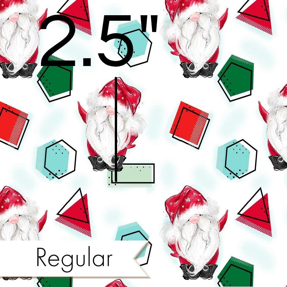 Christmas Design 201 Geometric Santa Fabric – premium custom printed fabric for sewing | Fabric by Missy Rose