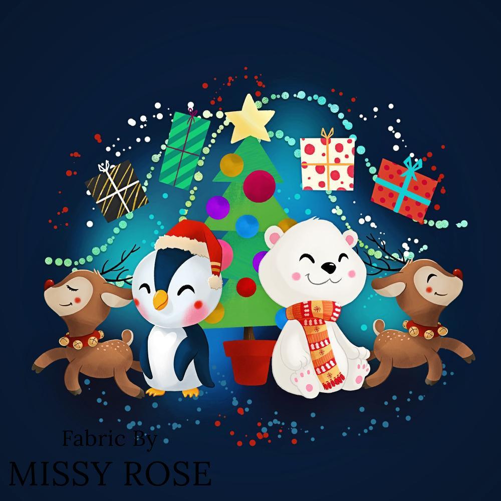 Christmas Design 207 Panel fabric – premium custom printed fabric for sewing | Fabric by Missy Rose