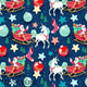 Christmas - Design 209 - Navy Sleigh Fabric