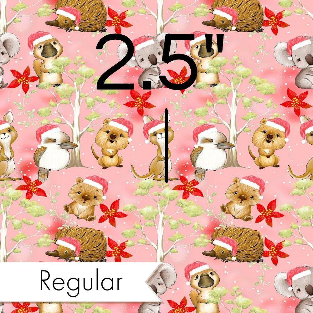 Christmas Design 21 Pink Australian Animals Fabric – pre-order designer fabric Australia | Fabric by Missy Rose