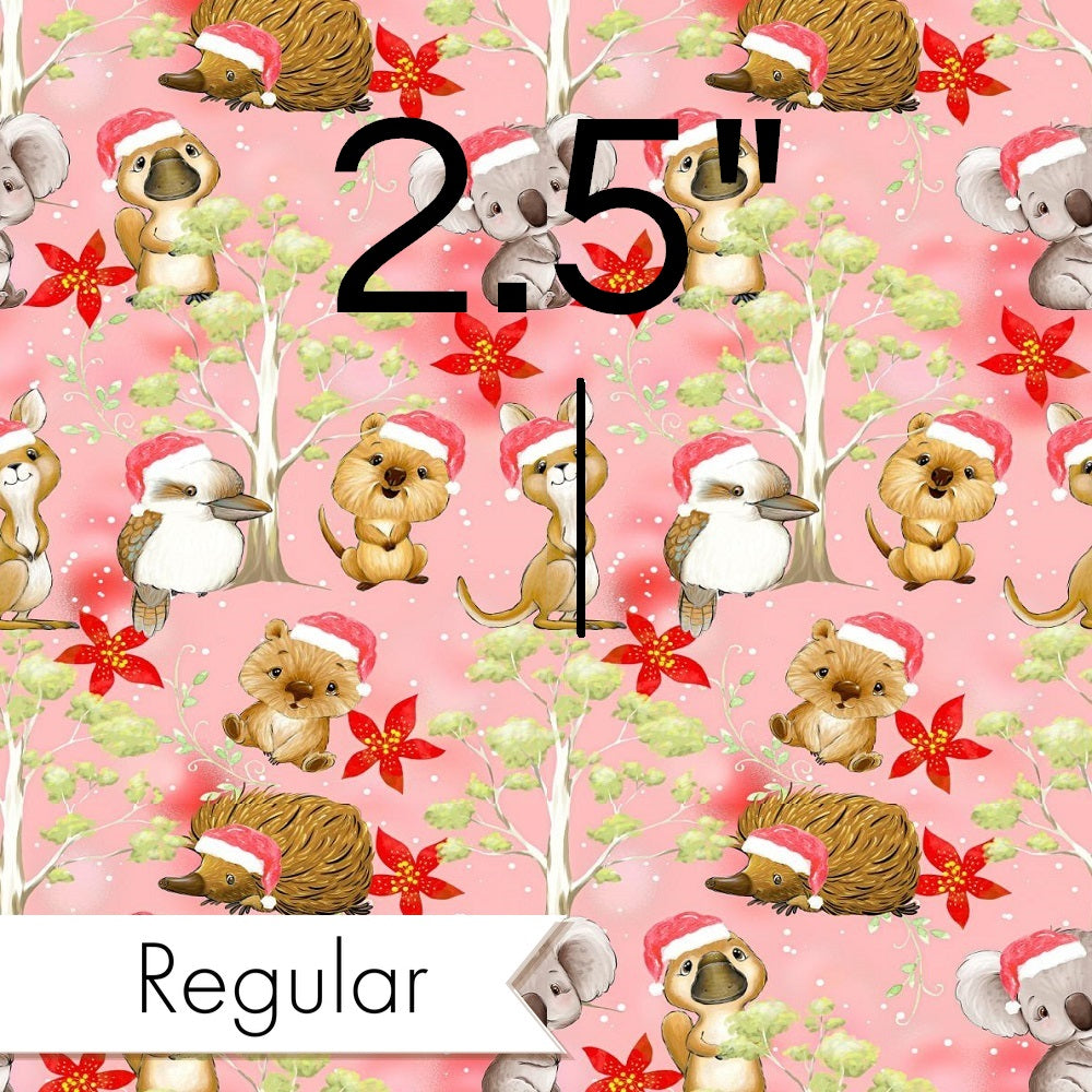 Christmas - Design 21 - Pink Australian Animals Fabric