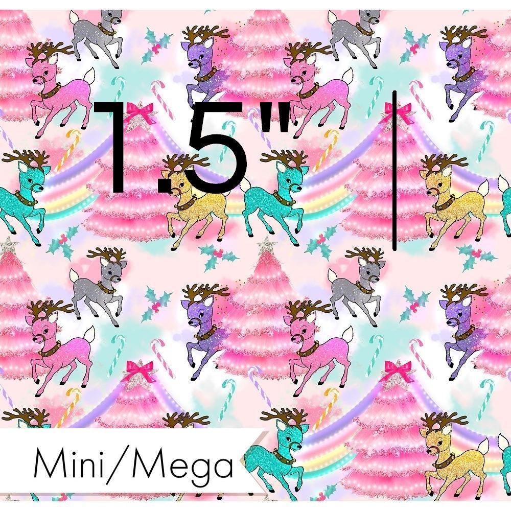 Christmas Design 211 Glitter Reindeer Fabric – Australian custom printed fabric pre-order | Fabric by Missy Rose