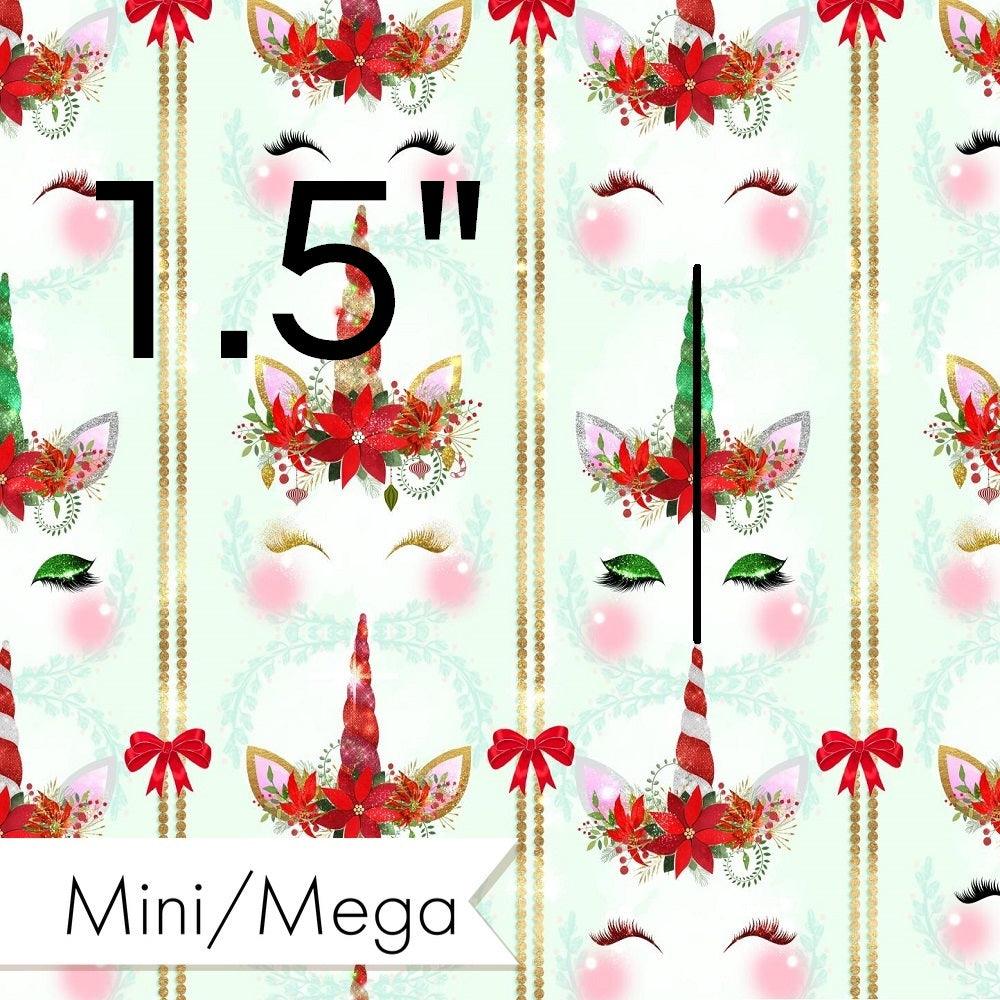 Christmas Design 212 Mint Unicorn Fabric – premium custom printed fabric for sewing | Fabric by Missy Rose