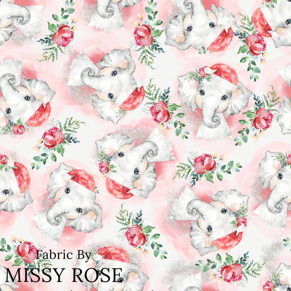 Christmas Design 215 Elephant Fabric – custom printed pre-order fabric Australia | Fabric by Missy Rose