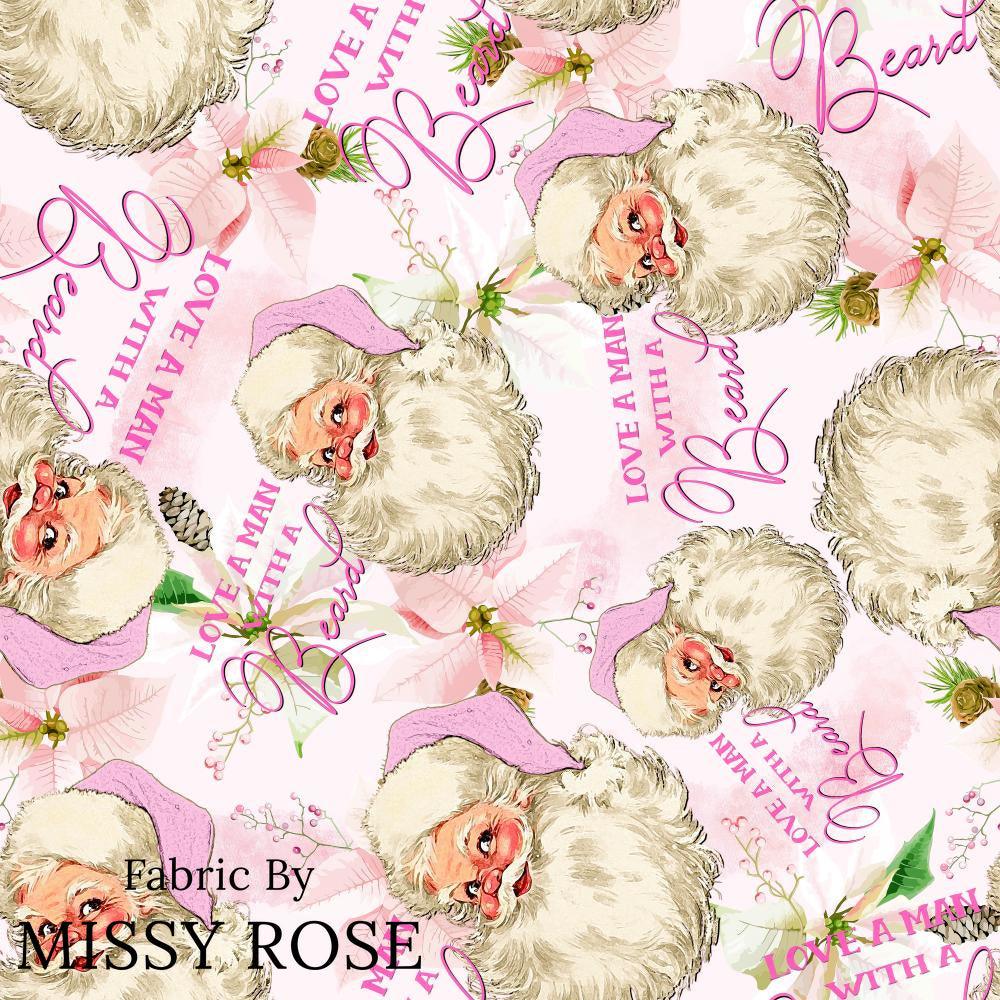 Christmas Design 27 Beard Fabric – premium custom printed fabric for sewing | Fabric by Missy Rose