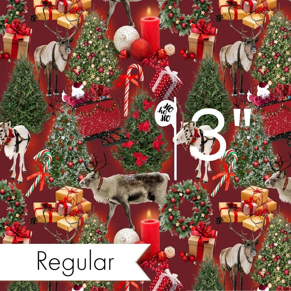 Christmas Design 28 Red Reindeer Fabric – made-to-order custom fabric by the metre | Fabric by Missy Rose
