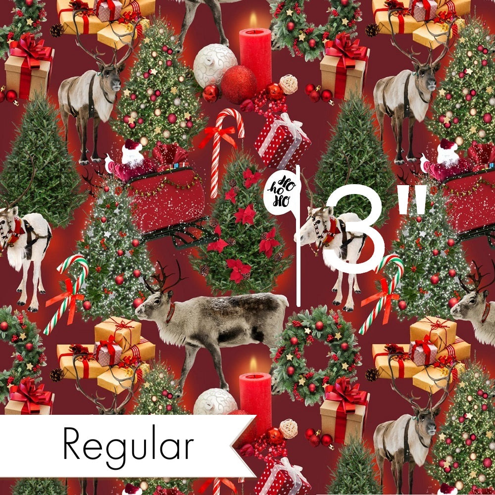 Christmas - Design 28 - Red Reindeer Fabric