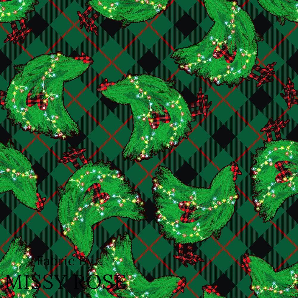 Christmas Design 29 Chicken Fabric – pre-order designer fabric Australia | Fabric by Missy Rose