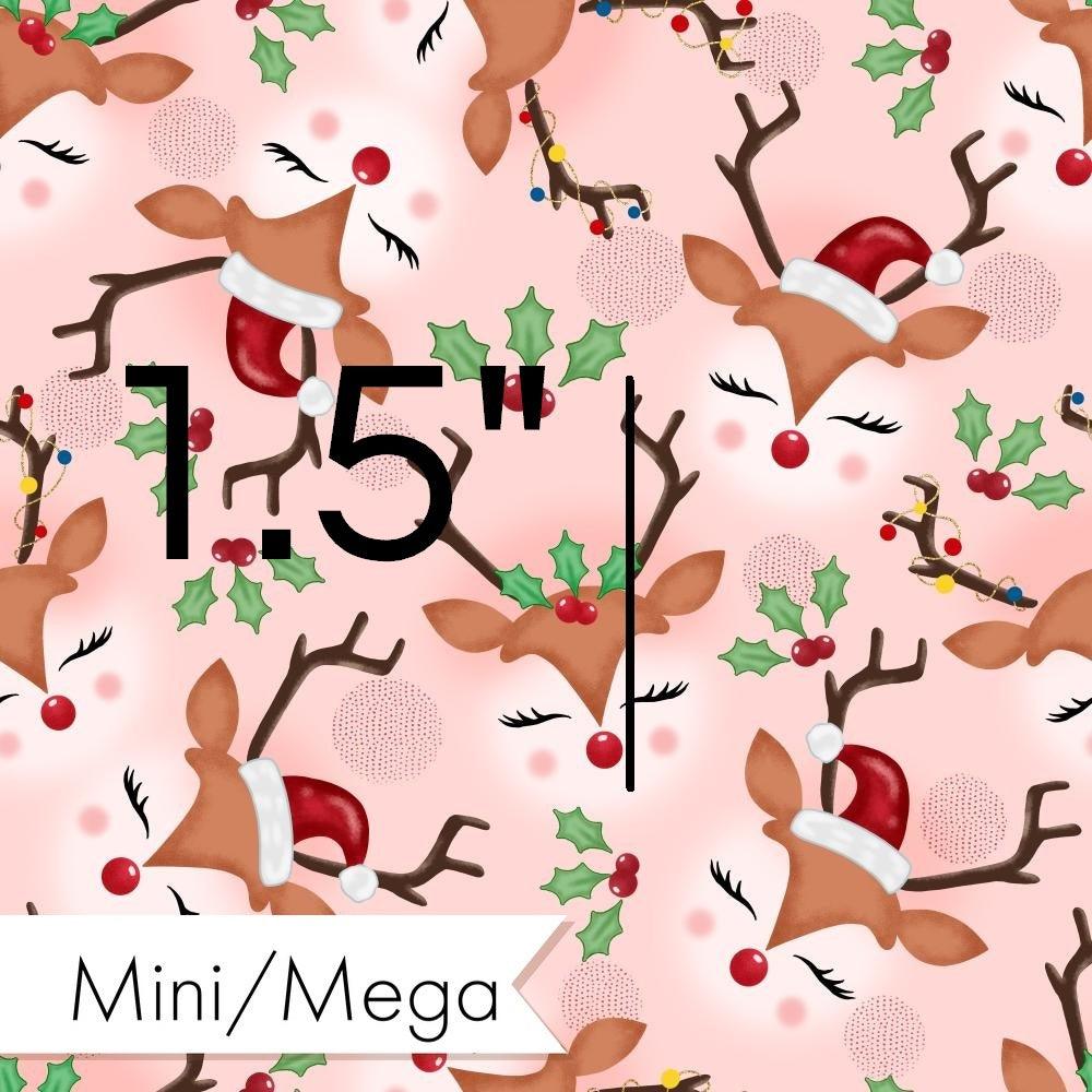 Christmas Design 3 Reindeer Face Fabric – made-to-order custom fabric by the metre | Fabric by Missy Rose