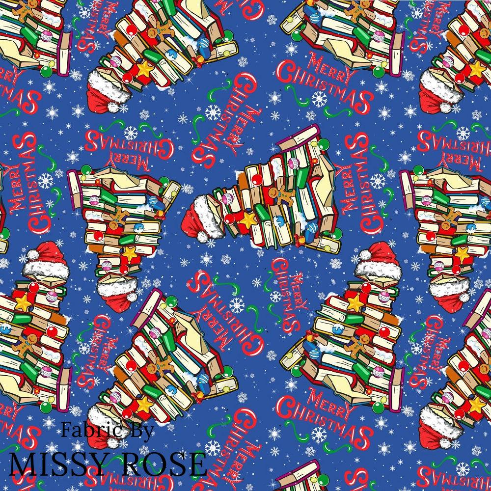 Christmas Design 33 Books Fabric – pre-order designer fabric Australia | Fabric by Missy Rose