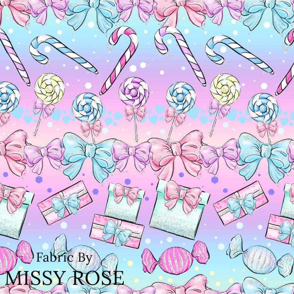 Christmas Design 34 Candy Cane Cutie Fabric – custom printed pre-order fabric Australia | Fabric by Missy Rose