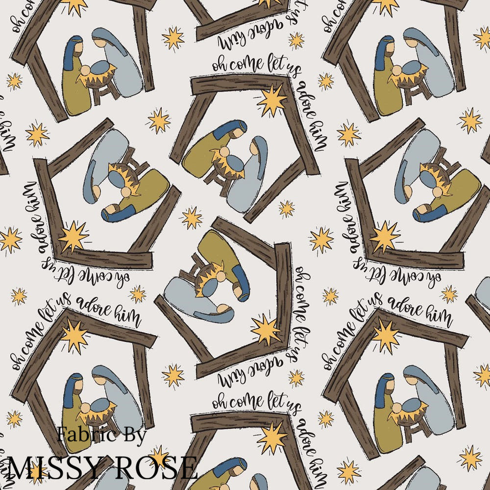 Christmas Design 409 Fabric – premium custom printed fabric for sewing | Fabric by Missy Rose
