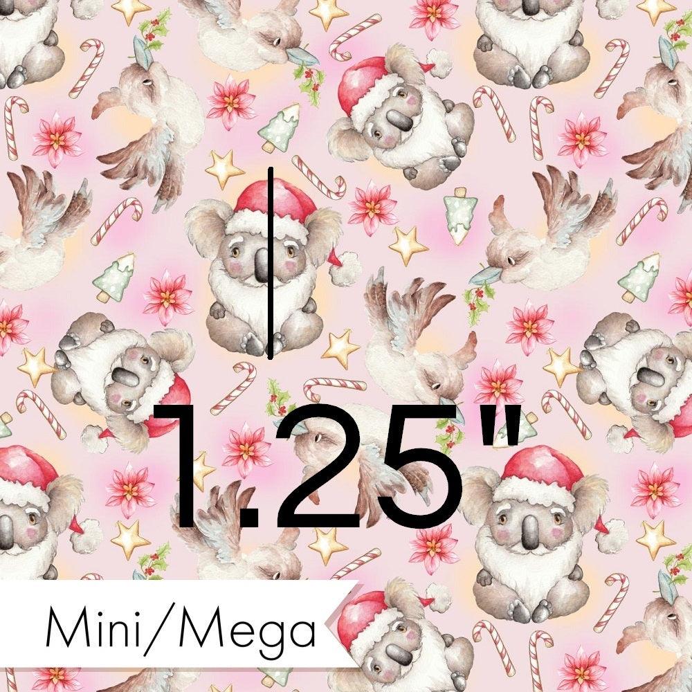 Christmas Design 41 Pink Koala Fabric – Australian custom printed fabric pre-order | Fabric by Missy Rose
