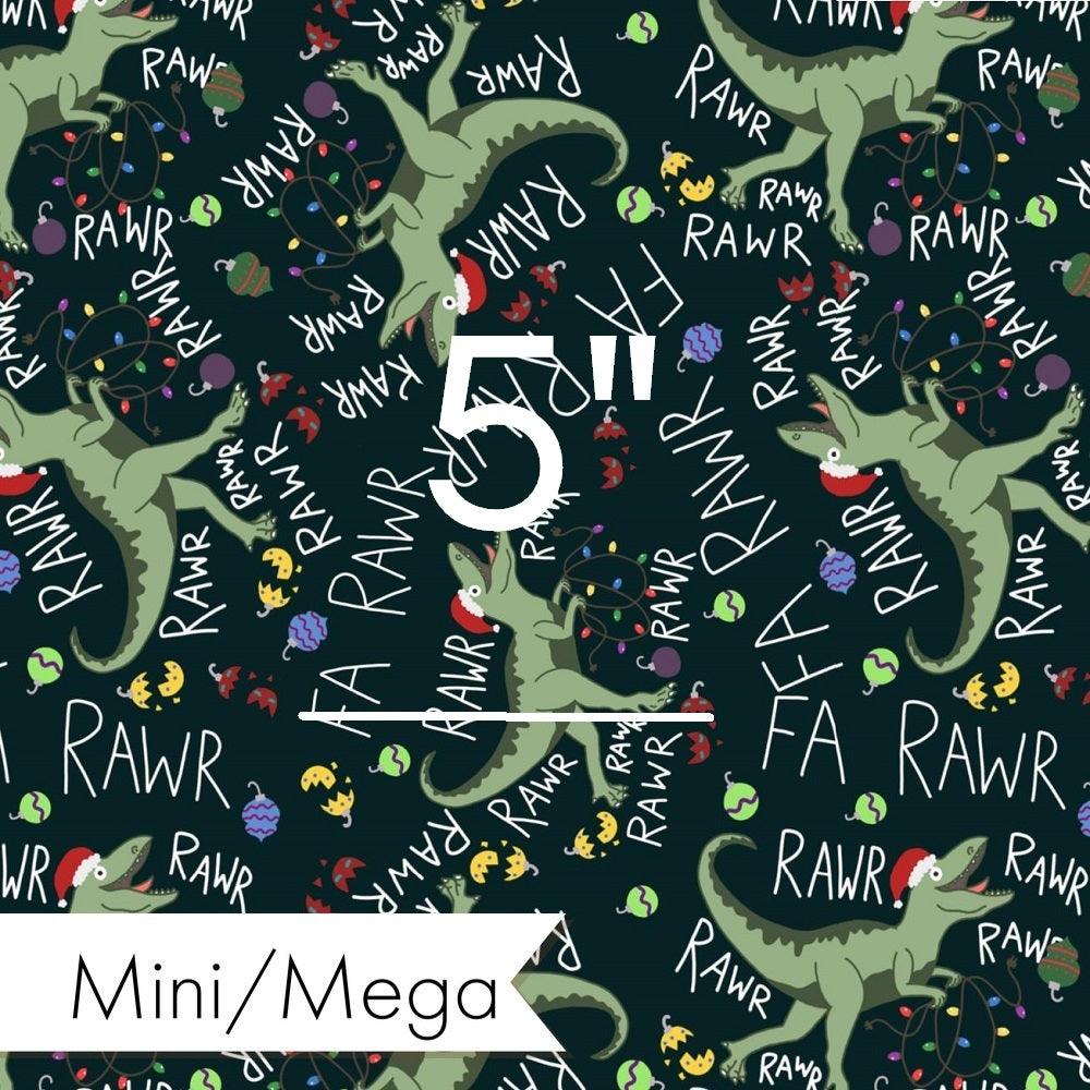 Christmas Design 42 Dinosaur Fabric – premium custom printed fabric for sewing | Fabric by Missy Rose