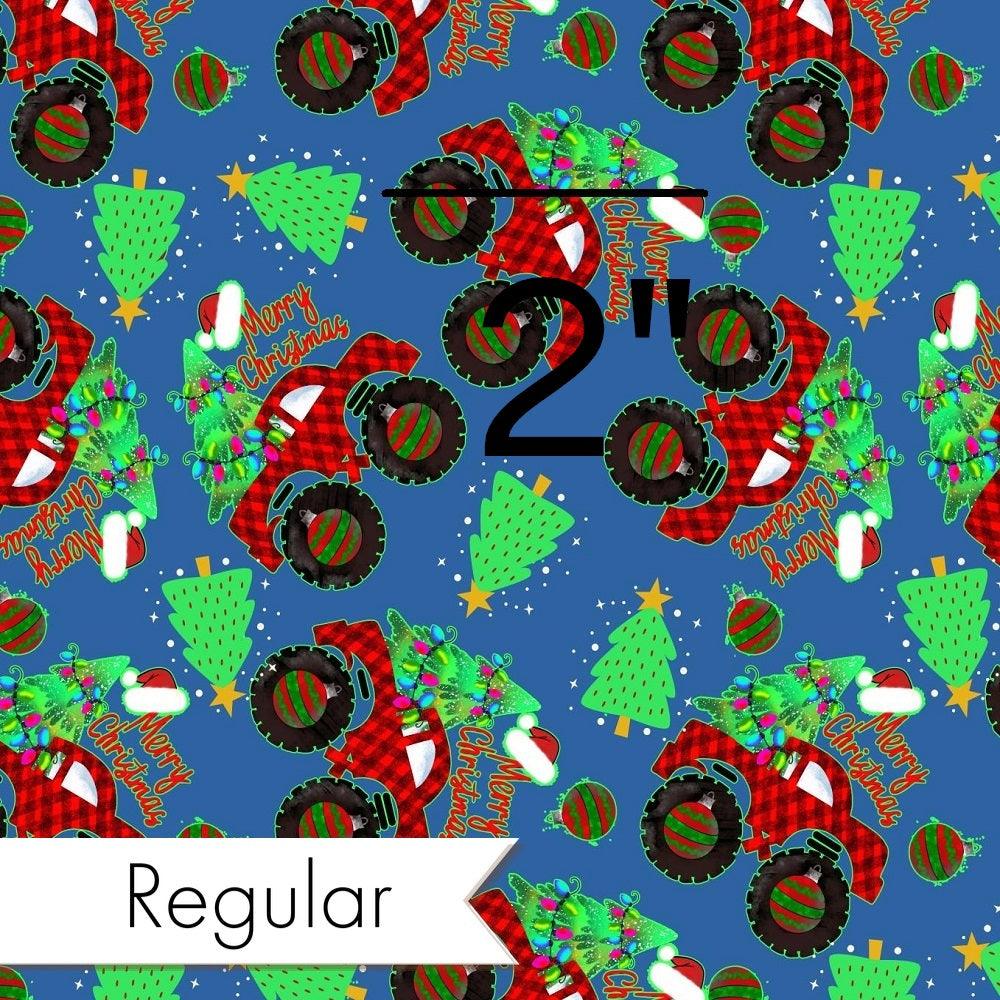Christmas Design 46 Monster Truck Fabric – custom printed pre-order fabric Australia | Fabric by Missy Rose