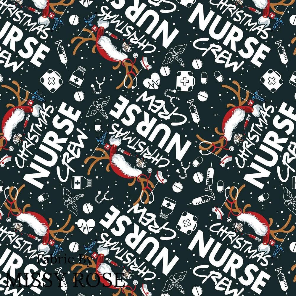 Christmas Design 47 Nurse Fabric – custom printed pre-order fabric Australia | Fabric by Missy Rose