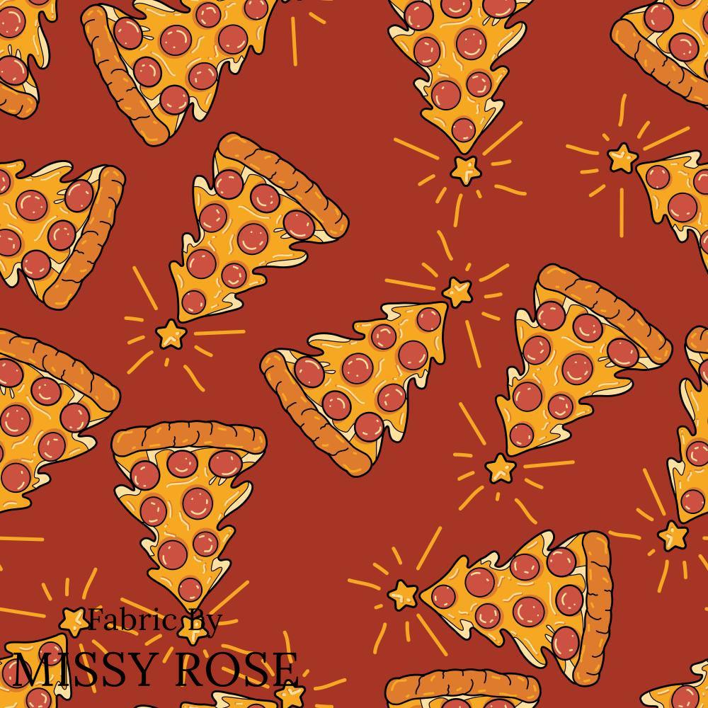Christmas Design 49 Pizza Fabric – Australian custom printed fabric pre-order | Fabric by Missy Rose