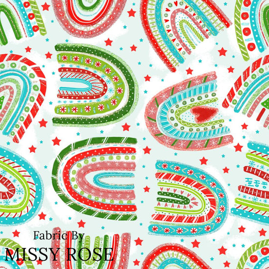 Christmas - Design 5 - Rainbow Fabric