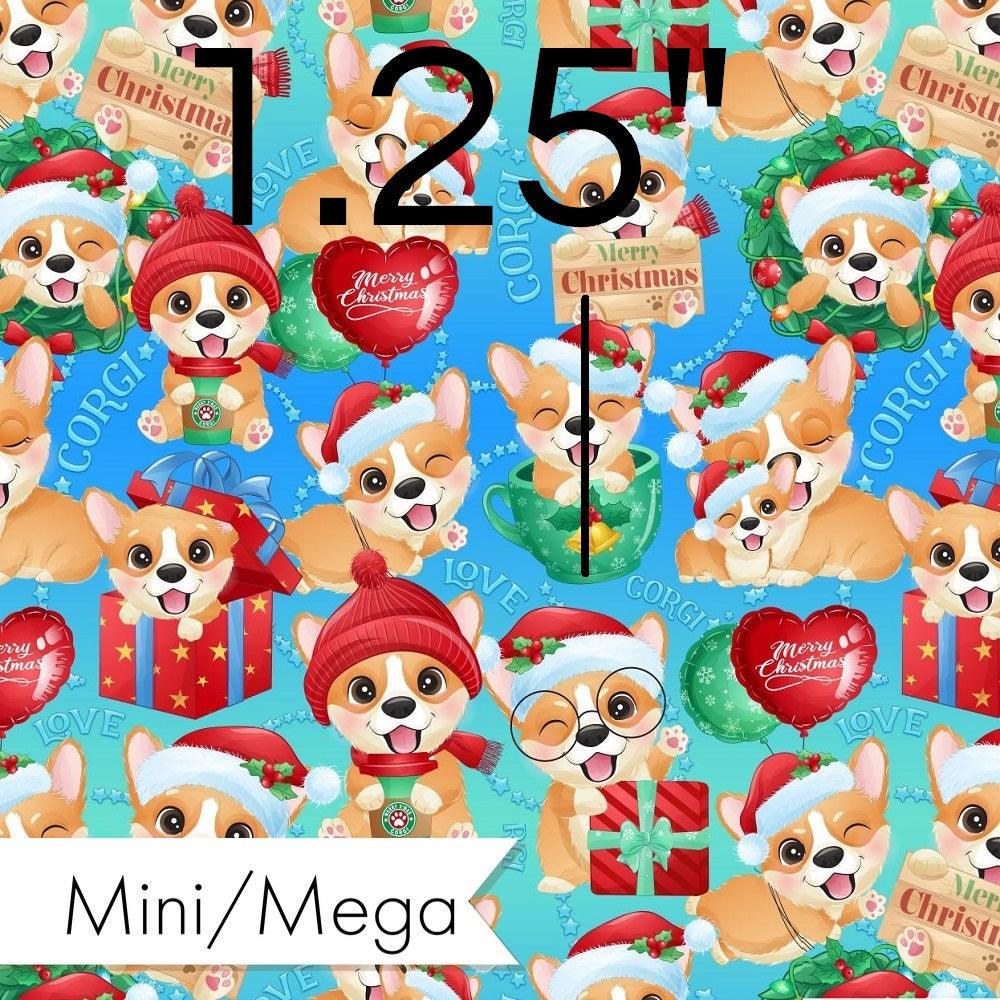 Christmas Design 53 Corgi Fabric – custom printed pre-order fabric Australia | Fabric by Missy Rose