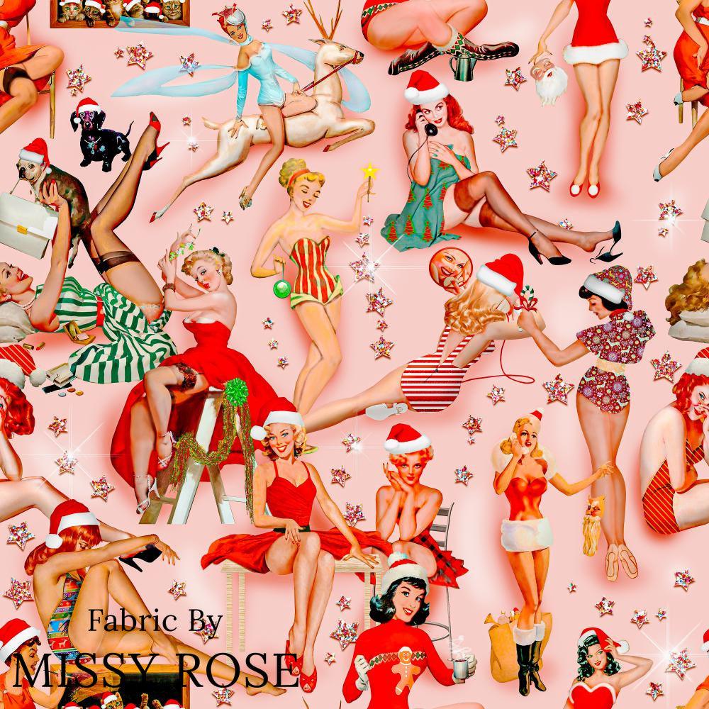 Christmas Design 55 Pinup Fabric – pre-order designer fabric Australia | Fabric by Missy Rose