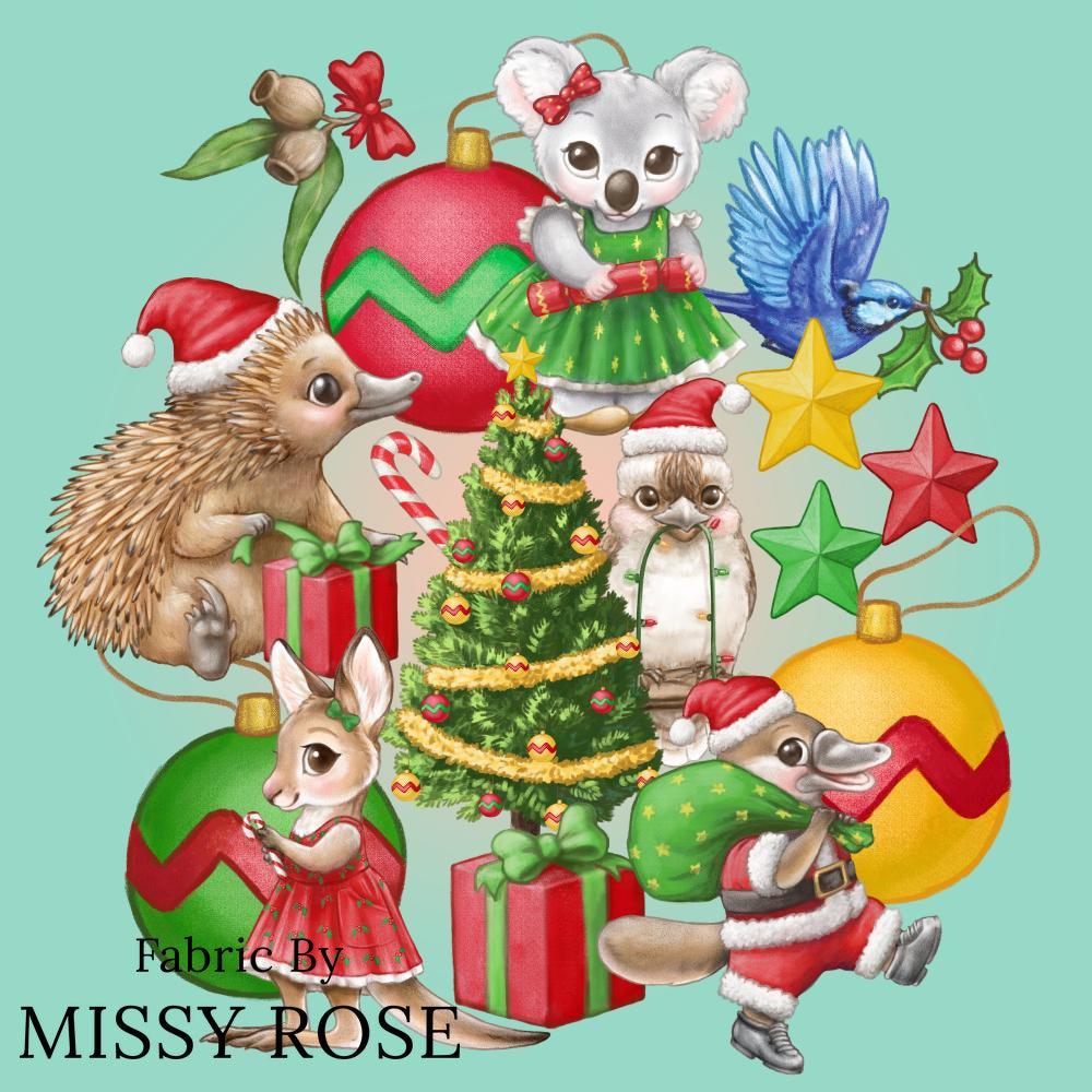 Christmas Design 59 Panel Fabric – custom printed pre-order fabric Australia | Fabric by Missy Rose