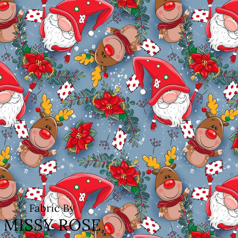 Christmas Design 63 Gnome Fabric – Australian custom printed fabric pre-order | Fabric by Missy Rose