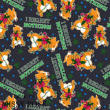 Christmas - Design 64 - Naughty Corgi Fabric
