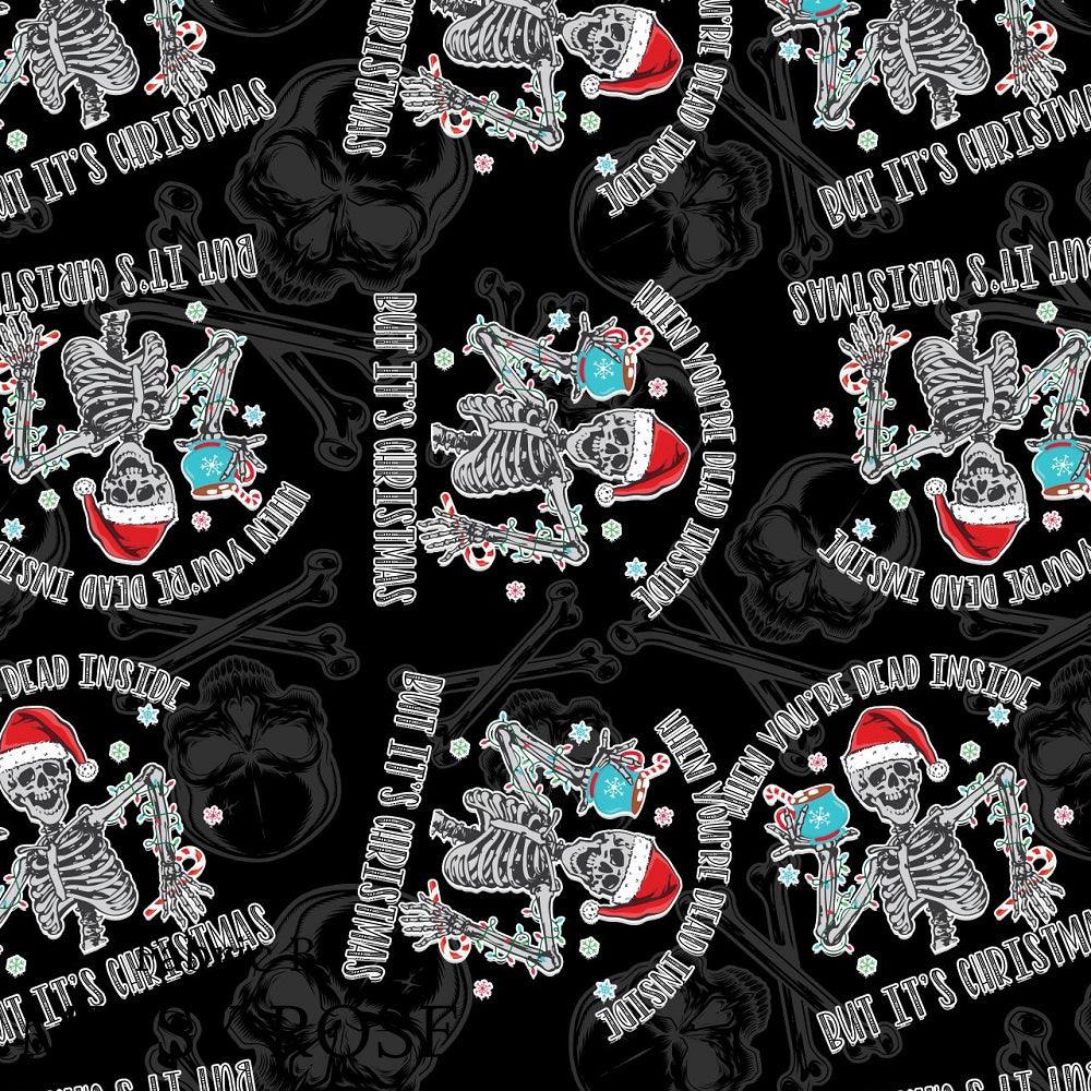 Christmas Design 65 Dead Inside Fabric – made-to-order custom fabric by the metre | Fabric by Missy Rose
