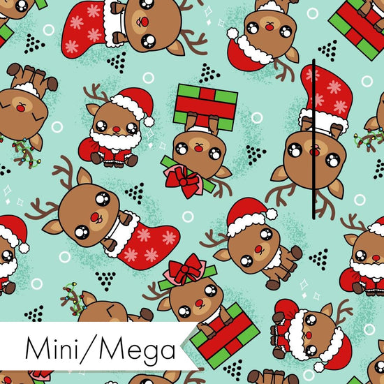 Christmas - Design 7 - Cute Reindeer Fabric
