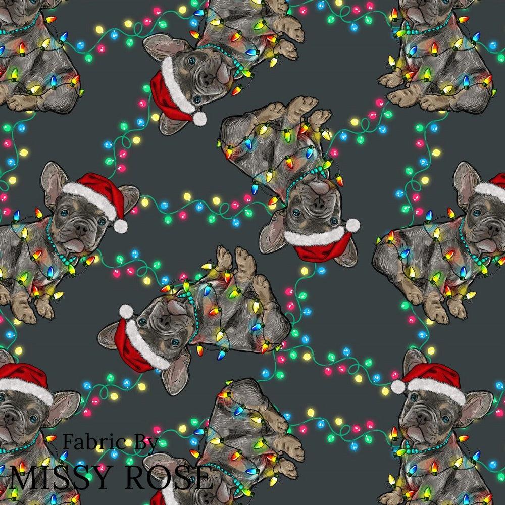 Christmas Design 71 Frenchie Fabric – Australian custom printed fabric pre-order | Fabric by Missy Rose