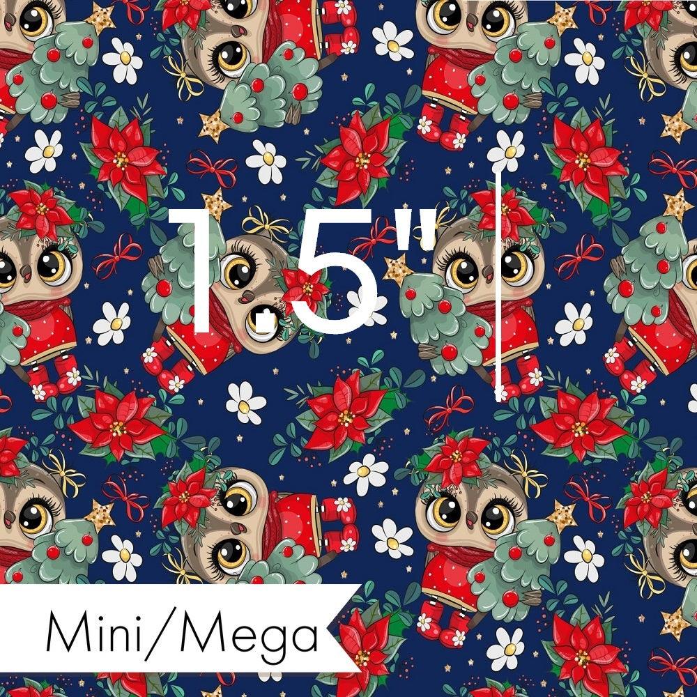 Christmas Design 75 Navy Owl Fabric – Australian custom printed fabric pre-order | Fabric by Missy Rose