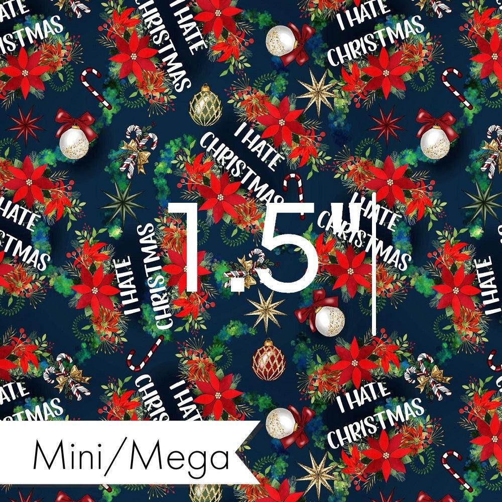 Christmas Design 81 Hate Christmas Fabric – premium custom printed fabric for sewing | Fabric by Missy Rose